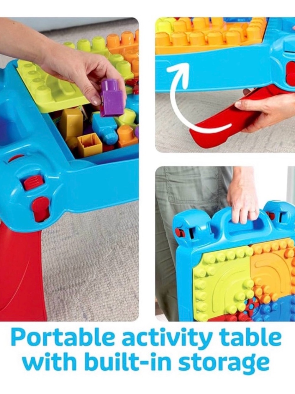 Mega blocks activity table with storage